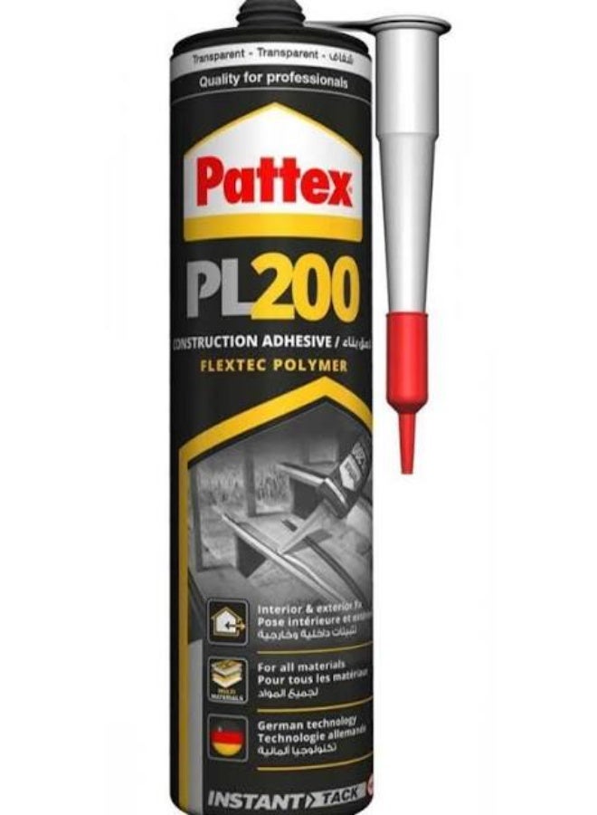 باتكس باتيكس PL200 لاصق إنشاءات متعدد الأغراض - شفاف، 290 جم - Image 2