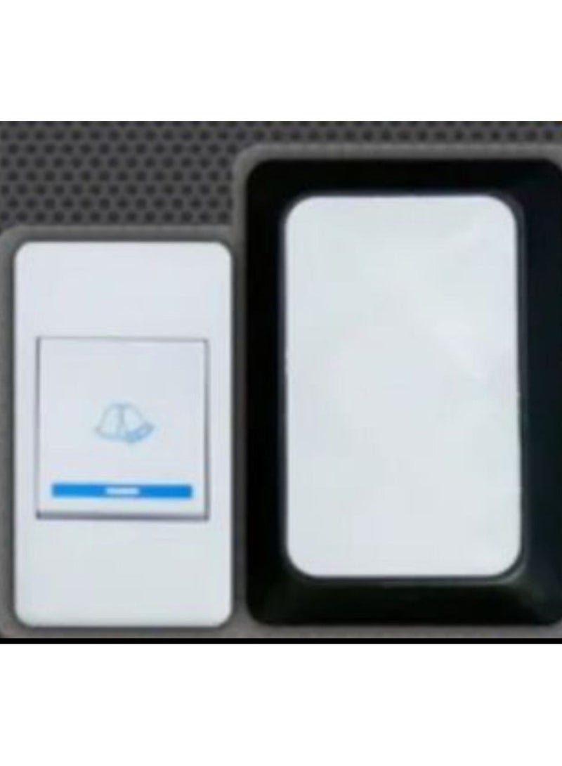 جرس لاسلكي - أبيض تصميم سهل التركيب، جرس لاسلكي مع 32 نغمة مختلفة للاستخدام المنزلي والمكتبي - Image 1