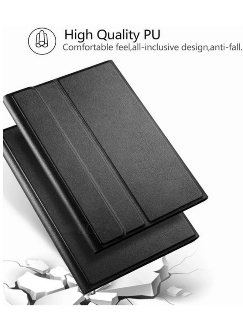 حافظة لوحة مفاتيح لجهاز Xiaomi Redmi Pad SE مقاس 11 بوصة (طراز 2023) غلاف رفيع من جلد PU مع لوحة مفاتيح بلوتوث لاسلكية قابلة للفصل مغناطيسيًا بتصميم خشبي - Image 2