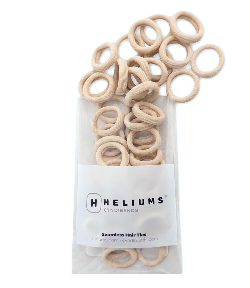 Heliums Extra Small Hair Ties No Damage Light Blonde Mini 07 Inch Tiny Soft Seamless Hair Bands for Toddlers Braids Kids Ponytails 40 Count - Image 2