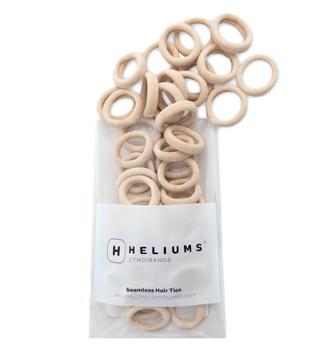 Heliums Extra Small Hair Ties No Damage Light Blonde Mini 07 Inch Tiny Soft Seamless Hair Bands for Toddlers Braids Kids Ponytails 40 Count - Image 1