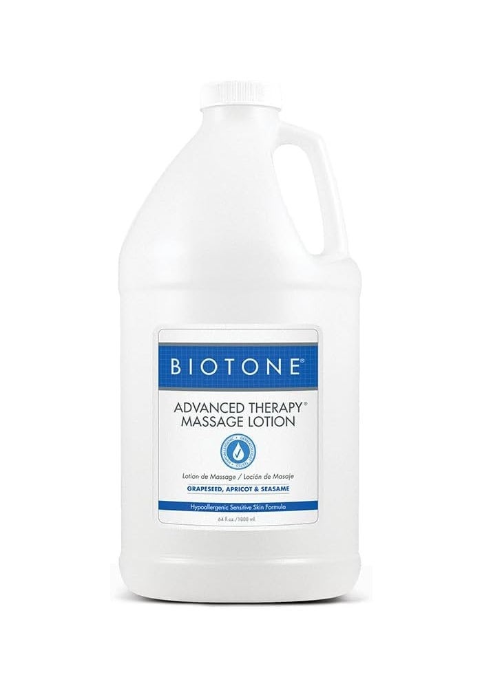 Biotone Advanced Therapy Massage Lotion - 128 Ounce, Hypoallergenic with Grapeseed, Apricot & Sesame Oils - Image 2