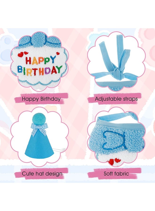 GIFT Birthday Hat Scarf Set for Pet Puppy Cats, Princess Cat Costumes for Cats, Cute Lace Bandanas for Cats, Pet Birthday Party Decorations Set - Image 5