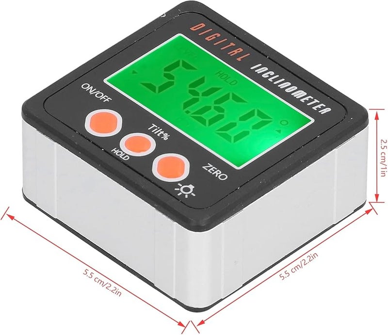 ABS Digital Angle Finder Protractor Electronic Magnetic Inclinometer IP54 High Accuracy 5 5cm Compact for Woodworking Construction - Image 5