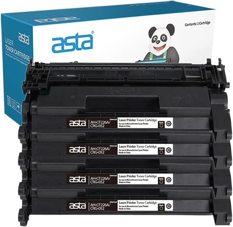 استا 4 خراطيش حبر CRG 052 العالمية CF226A 26A المتوافقة مع طابعات HP Canon LaserJet 402 M426 LBP214dw LBP215dw MF424dw MF429dw MF426dw LBP212dw LBP214dw LBP215x MF421dw MF428x MF429x - Image 1