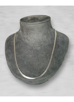 Myra Premium Steel Italian Chain Necklace-Flat Italian-Steel Necklace Silver Steel  - Image 1