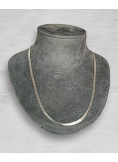Myra Premium Steel Italian Chain Necklace-Flat Italian-Steel Necklace Silver Steel  - Image 2