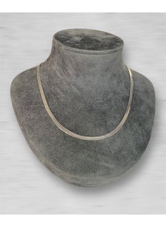 Myra Premium Steel Italian Chain Necklace-Flat Italian-Steel Necklace Silver Steel  - Image 3
