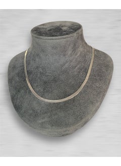 Myra Premium Steel Italian Chain Necklace-Flat Italian-Steel Necklace Silver Steel  - Image 4