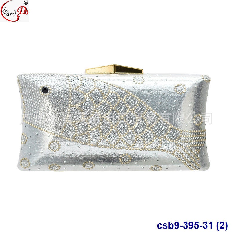 New Carp Pattern Drill Dinner Bag Fashion Dress Evening Bag Clutch Party Bags - Image 4