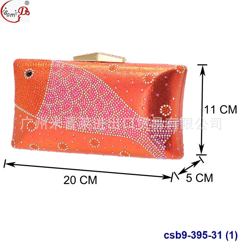 New Carp Pattern Drill Dinner Bag Fashion Dress Evening Bag Clutch Party Bags - Image 3