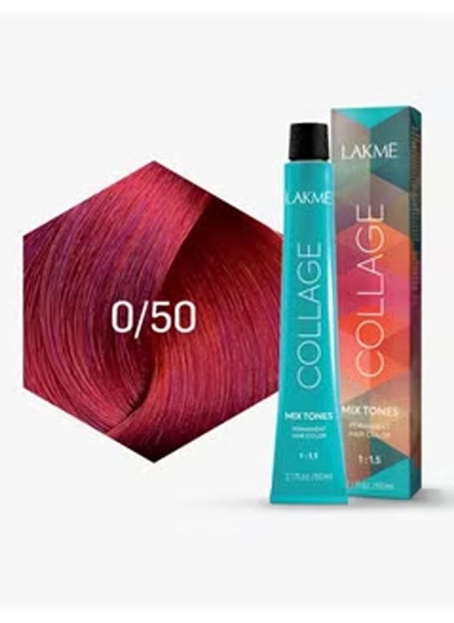LAKME - Lakme Collage Mix Tones Permanent Hair Color Red 0/50 - Image 1