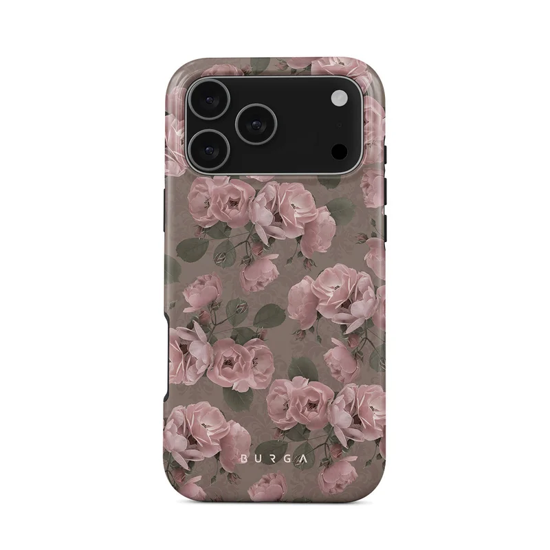 بورجا جراب فاخر بتصميم كلاسيكي أنيق لهاتف iPhone 17 Pro Max متوافق مع هيكل صلب مزدوج الطبقات هجين + حماية من السيليكون - غطاء مقاوم للخدش والصدمات