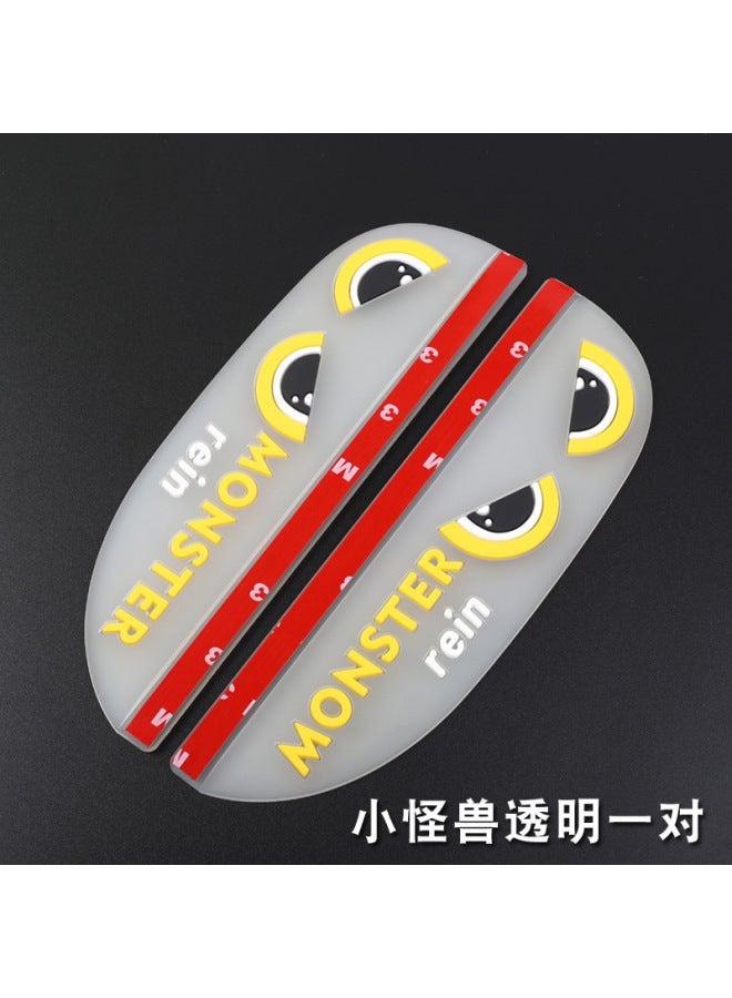 Car Rearview Mirror Rain Eyebrow Reflector Rain Shield Mirror Rain-proof Rain Shield Decorative Universal Cartoon Cute Transparent