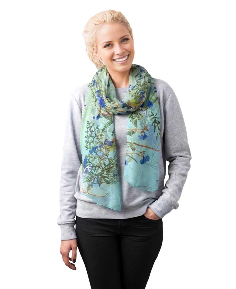 Acotavie Scarfs for Women Lightweight Fashion Scarves Print Floral Pattern Scarf Shawl Wraps (C12) - Image 2