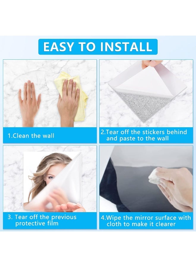 TPGP عبوة من 10 مرايا أكريليك، ملصقات مرايا، مرايا حائط ديي - Image 5