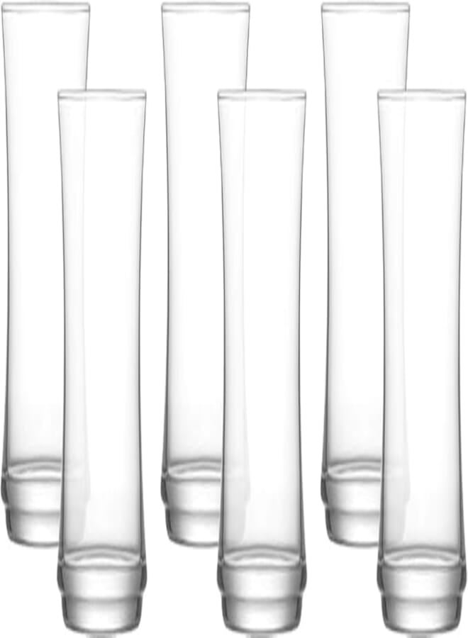 Lav Large Juice and Water Cups-Lune-6 Cups- (365ml) -Clear-Turkey Made