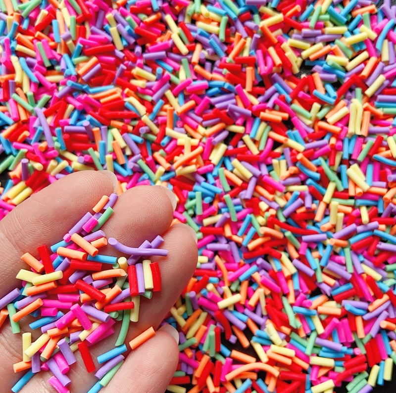 EHOPE 50g Fake Sprinkles Resin Sprinkles Fake Candy Sprinkles Clay Sprinkles Polymer Sprinkles Polymer Clay Slices for Nail Art DIY Crafts Cake Phone Case(21-Colorful Sugarï¼‰ - Image 2