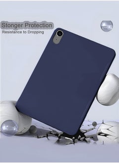 Wtech Apple iPad 2025 (11th Generation) A16 10.9 inch Premium Soft Liquid Silicone Case Cover (MCRPSN) - Storm Blue 