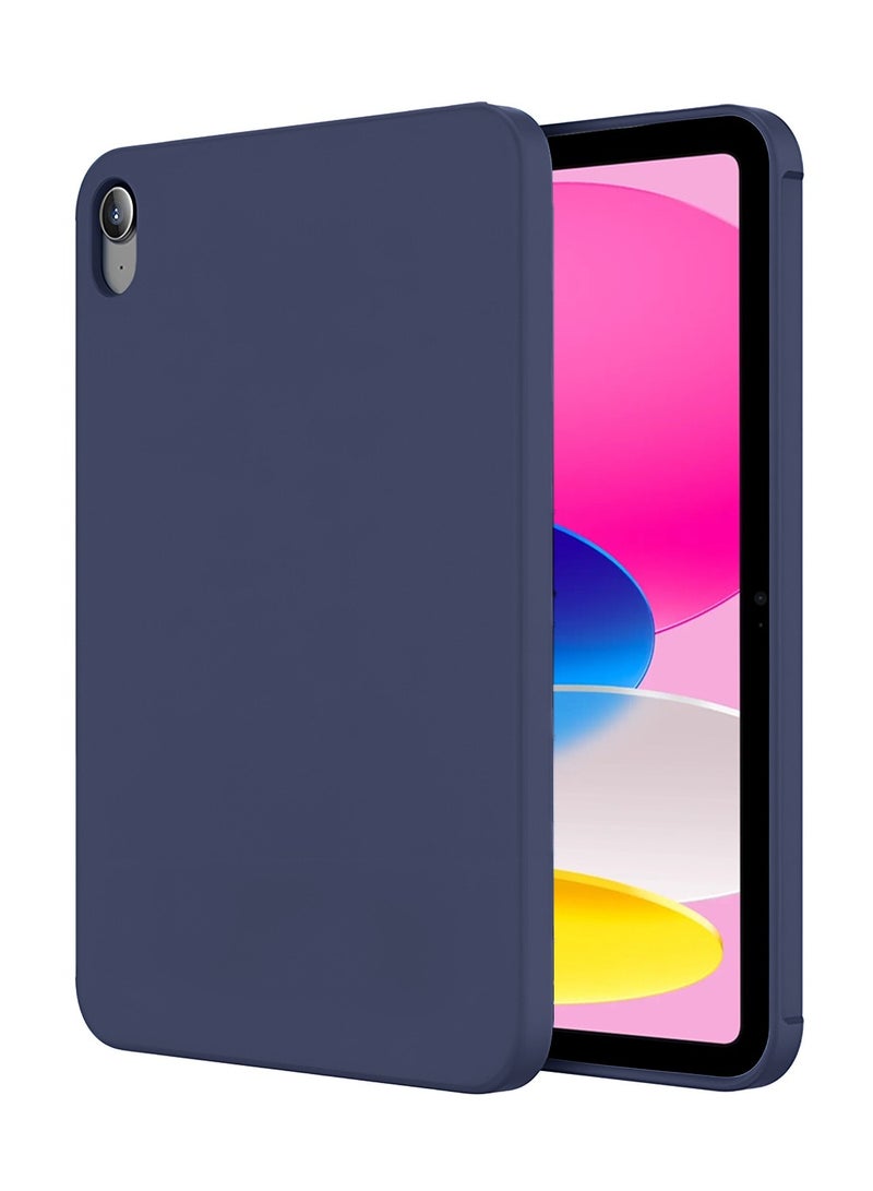 Wtech Apple iPad 2025 (11th Generation) A16 10.9 inch Premium Soft Liquid Silicone Case Cover (MCRPSN) - Storm Blue - Image 1