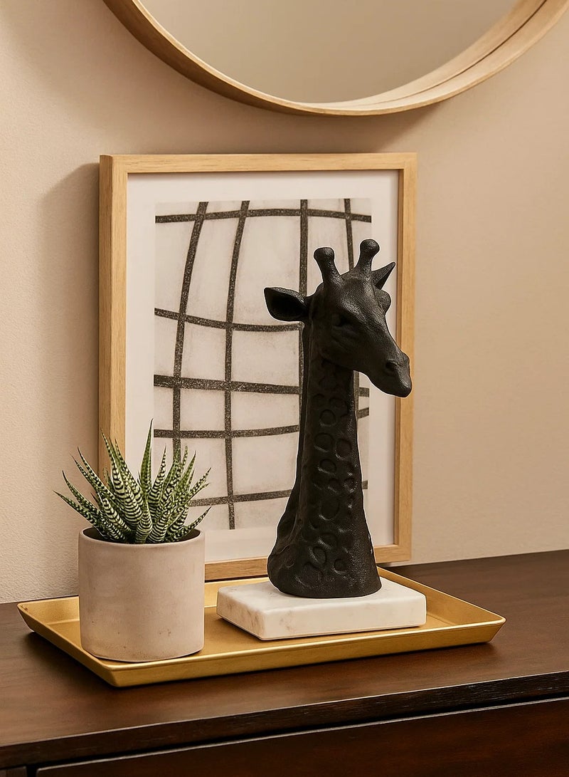 لوفت زرافة سفاري، تمثال صغير، الطول ١٦ × العرض ١٥.٥ × الارتفاع ٣٢ سم، ديكور منزلي فني، منحوتة غزال أنيقة، ديكور للمنازل - بولي ريزين - ١٧٣٤٩٩ - Image 4