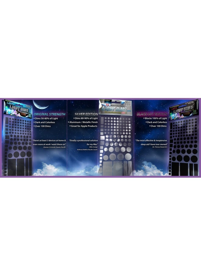 Lightdims Black Out Edition Light Blocking Led Covers 2 Sheets Shapes And Uncut Sheet For Electronics And Appliances Blocks 100 Of Light In Retail Packaging