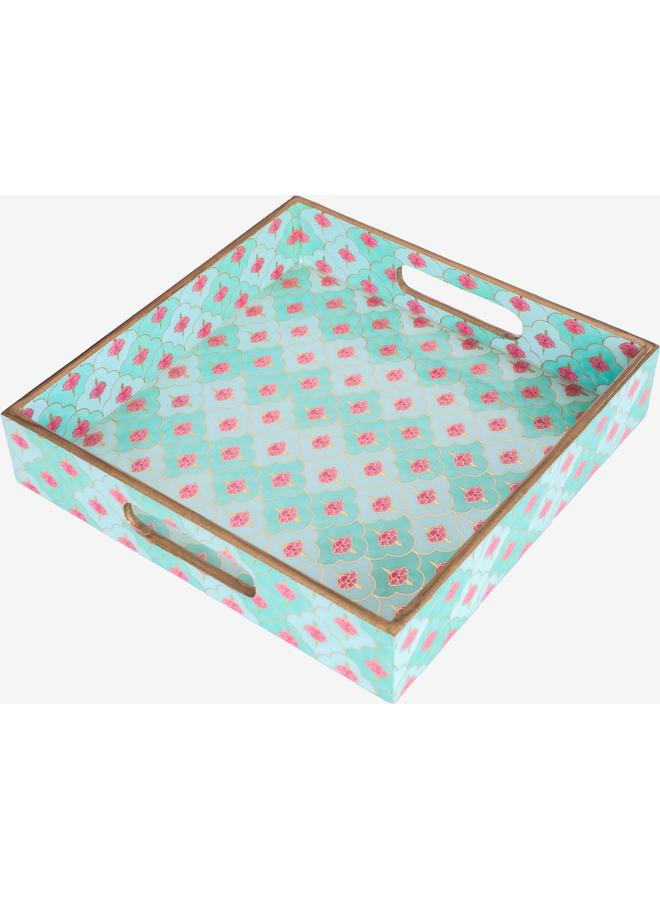 Alsaif Wooden Serving Topper 10 X 10 X 2 Cm Square Light Green - Image 4