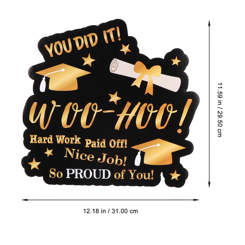 Graduation Yard Sign Outdoor Hollow Plastic Corflute Lawn Board Garden Insert - Image 3