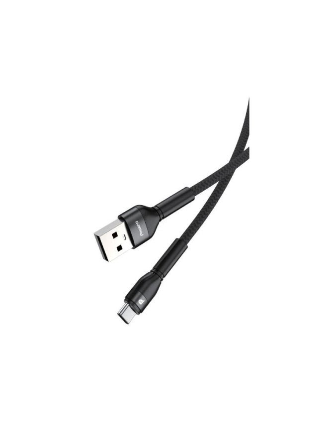 PowerN USB-A To Type-C Cable - 1.2 Meter - Black