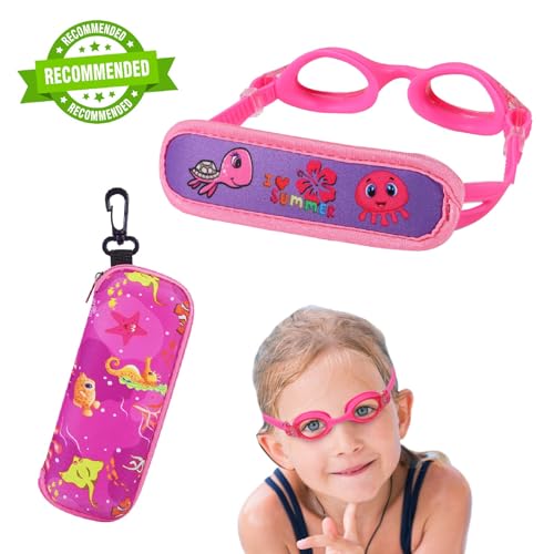 RUIGAO Kids Swim Goggles Age 2-6, Toddler Goggles No Hair Pull,UV Protection/Anti Fog/Padded HeadBand (1PK Kids -Pink) - Image 5