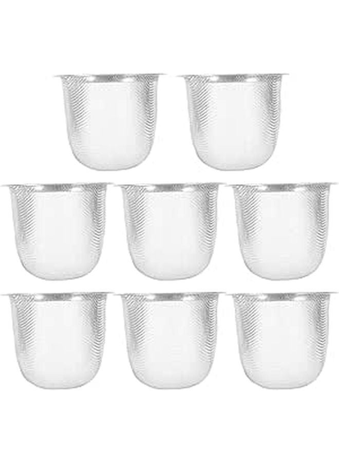 Stainless Steel Tea Strainer 8pcs Fine Mesh Infuser Basket 5.8x5cm for Loose Tea - Image 1