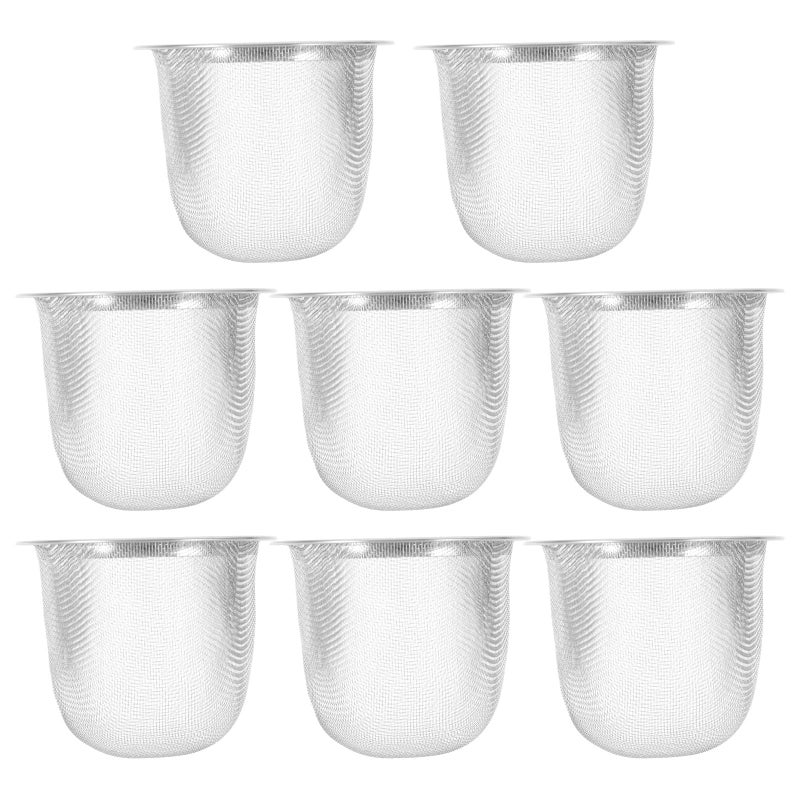 Stainless Steel Tea Strainer 8pcs Fine Mesh Infuser Basket 5.8x5cm for Loose Tea - Image 2