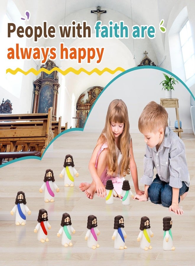 Seprochoo 20 Pcs Little Jesus Figurines Mini Jesus Figures Pocket Jesus Religious Gifts for Easter Egg Stuffers Christmas Decorations to Hide and Seek Sunday School Baptism Activities - Image 5