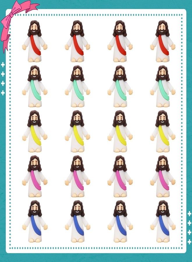 Seprochoo 20 Pcs Little Jesus Figurines Mini Jesus Figures Pocket Jesus Religious Gifts for Easter Egg Stuffers Christmas Decorations to Hide and Seek Sunday School Baptism Activities - Image 1