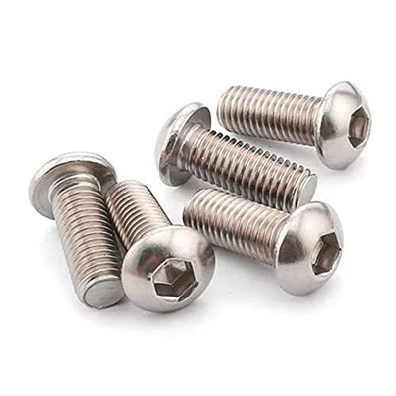Histure 50 Pcs 1/4-20 x 1 Button Head Socket Cap Bolts Screws,304 Stainless Steel 18-8,Allen Socket Drive,Bright Finish,Fully Machine Thread (1/4-20 x 7/8 50pcs) - Image 3