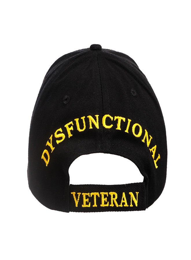 Trendy Zone 21 Dysfunctional Veterans Cap | Military Baseball Hat, Adjustable, Durable, Comfortable Fit, Embroidered Vet Hat for Everyday Wear Black - Image 4