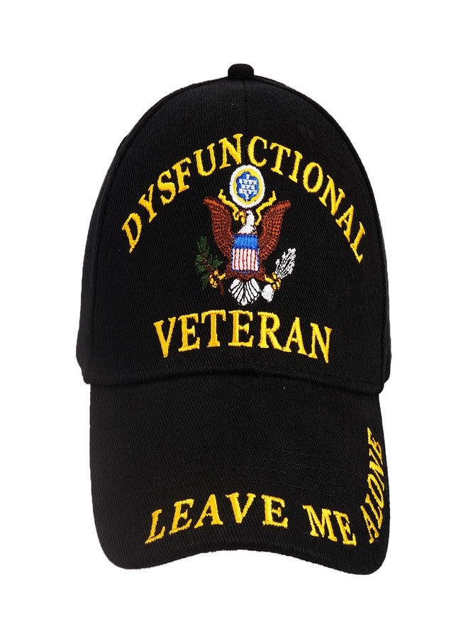 Trendy Zone 21 Dysfunctional Veterans Cap | Military Baseball Hat, Adjustable, Durable, Comfortable Fit, Embroidered Vet Hat for Everyday Wear Black - Image 2