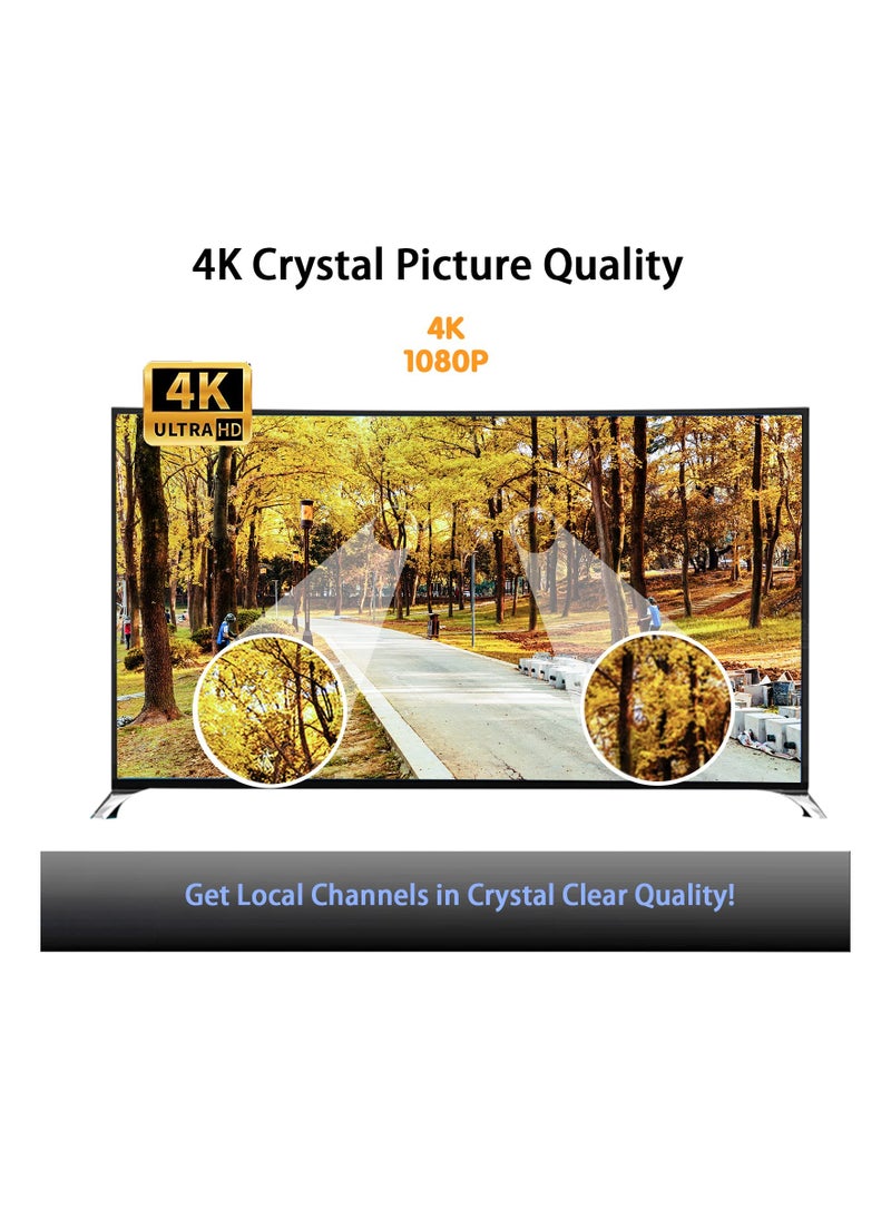 SYOSI - 4K 1080p Digital TV Antenna, HD TV Digital Antenna with Signal Booster Smart TV Supported Digital Antenna Free Local Channel TV Antenna for Smart TV and All Older TV's -Signal Booster 16FT Cable - Image 1
