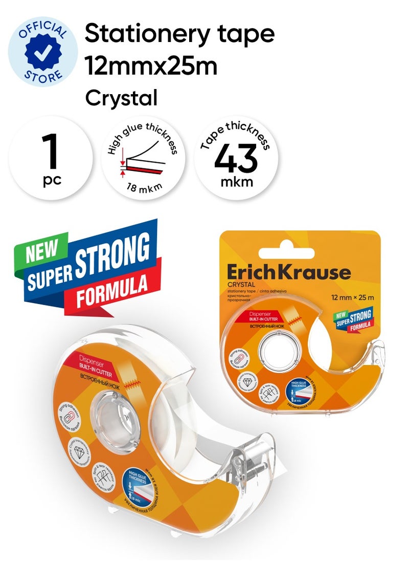 إريك كراوس - Stationery tape Crystal, highly transparent, 12mmx25m, in dispenser - Image 1