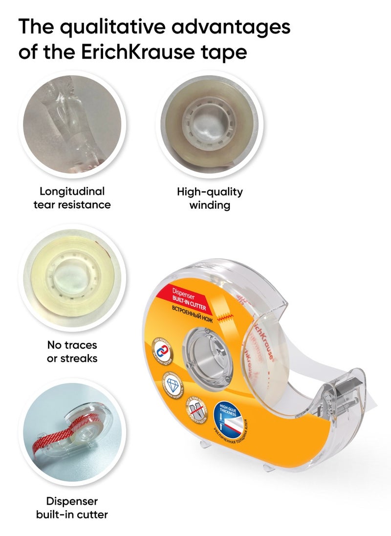إريك كراوس - Stationery tape Crystal, highly transparent, 12mmx25m, in dispenser - Image 1