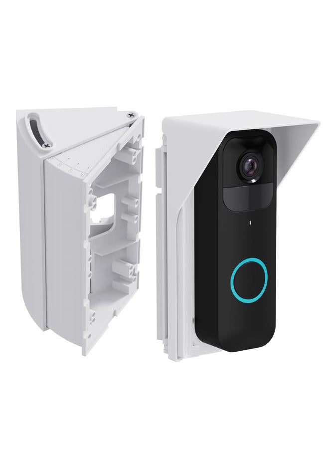 Ayotu Waterproof Adjustable(30 to 60 Degree) Angle Mount for Video Doorbell 4/3 & Doorbell 2nd Gen(2020Release)/1st Gen,Wedge Corner Kit with Anti-Slip Screw and Waterproof Cap,1 Pack White - Image 1