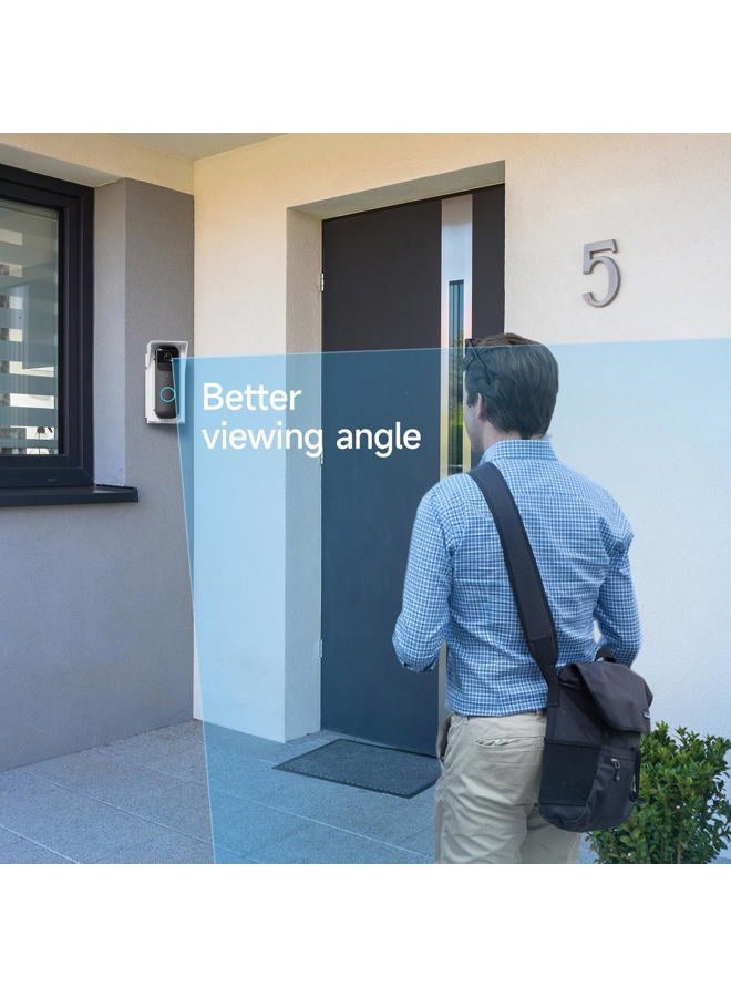 Ayotu Waterproof Adjustable(30 to 60 Degree) Angle Mount for Video Doorbell 4/3 & Doorbell 2nd Gen(2020Release)/1st Gen,Wedge Corner Kit with Anti-Slip Screw and Waterproof Cap,1 Pack White - Image 4