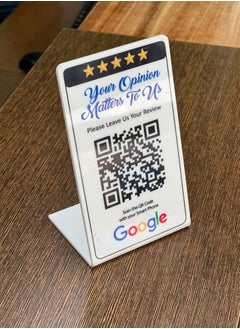 Generic Acrylic QR Code display stand, L-shaped Google review stand  - Image 3