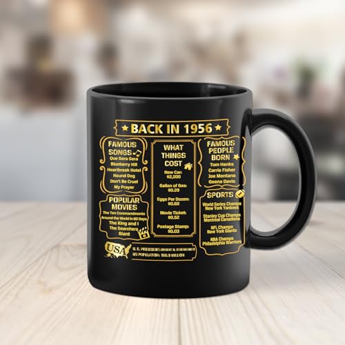 QUPT 70th Birthday Gifts for Women Men, 70th Birthday Gifts for Him, 1956 Birthday Gifts for Women Men, 70 Years Old Gifts, 1956 Birthday Gifts for Her Him, 70th Birthday Presents Coffee Mug - Image 5