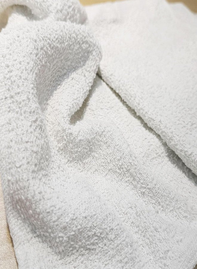 SupremePlus White Terry Bar Mop Towels 40 Pcs (Approx) - 100% Cotton Ultra-Absorbent Cleaning Rags, Perfect Washable Kitchen Rags for Bars, Restaurants & Home - Multipurpose (5 lbs. Box) - Image 2