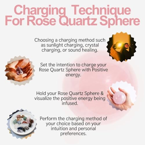 TOI SHOP Natural Crystal Ball for Healing, Home Decor, Fengshui. (2 inch) (Rose) - Image 5