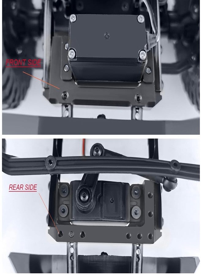 MOHERO Alloy Metal Front Bumper Mount for 1/10 AXIAL SCX10 II 90046 RC Crawler Car (Black) - Image 5