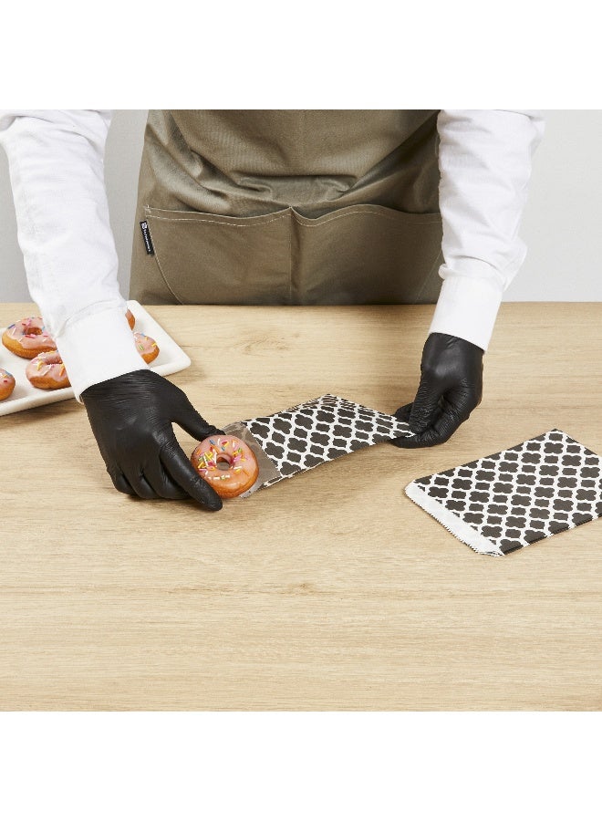 Restaurantware 7 x 5 Inch Cookie Bags, 100 Paper Treat Bags - Use As Party Favors Or Candy Bags, Black With Asian Monogram Paper Food Bags For Baked Goods, For Buffets Or Parties - Image 5