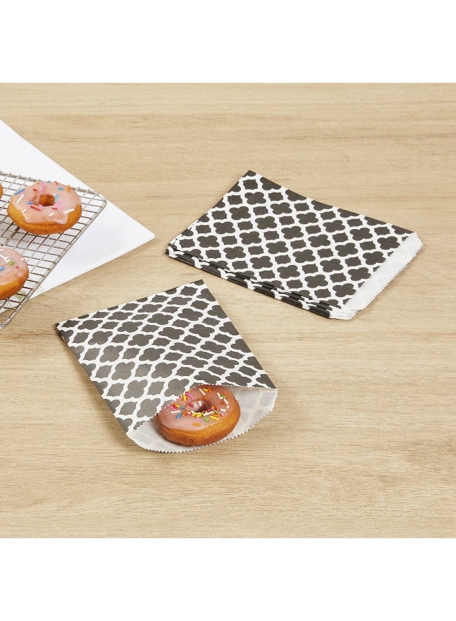 Restaurantware 7 x 5 Inch Cookie Bags, 100 Paper Treat Bags - Use As Party Favors Or Candy Bags, Black With Asian Monogram Paper Food Bags For Baked Goods, For Buffets Or Parties - Image 3