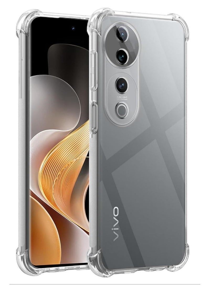 Case for Vivo V40 / V40 Pro / Vivo S19 Pro, Ultra Slim Crystal Anti-Scratch Bumper Cover Flexible Soft TPU Anti-Fall Reinforced Corner Shockproof Transparent Phone Case for Vivo V40 / V40 Pro Clear - Image 1